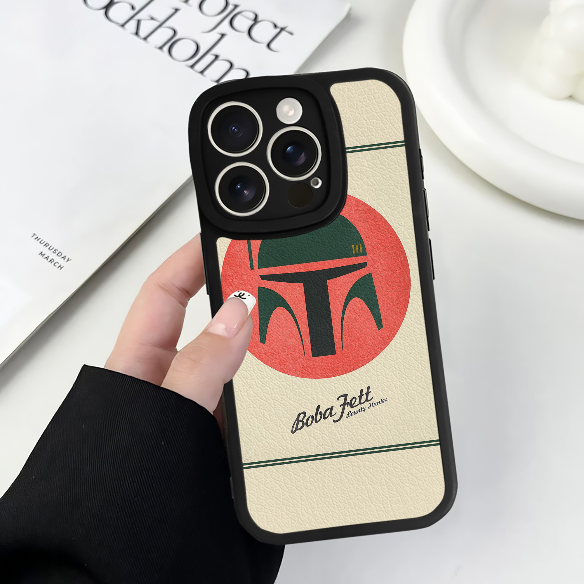 （画像用） スター・ウォーズ Star Wars 【iPhone 16シリーズ対応】シリコンスマホケース（レザー調） 材質：シリコン